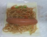 焼きそばとウィンナーのロールサンド作り方5写真