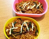 お弁当にも簡単ニラもやし焼きそば作り方6写真