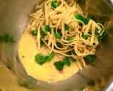 糖質制限パスタ!菜の花カルボナーラ作り方5写真