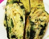 お弁当に！ズボラ ほうれん草チーズ卵焼き作り方4写真