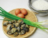土鍋炊きご飯★あさりとわけぎの卵とじ丼作り方1写真