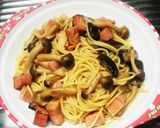 ♡ｷﾉｺとﾍﾞ-ｺﾝの和風ﾊﾟｽﾀ♡作り方7写真