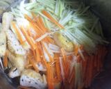 だし要らず、がんもと根菜のみそ汁作り方2写真