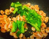 菜の花とヒメ甘海老の生姜風味パスタ作り方4写真