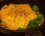 菜の花とヒメ甘海老の生姜風味パスタ作り方5写真