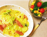 大葉たっぷり！えのきとツナの和風パスタ★作り方6写真