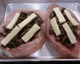チキンむね肉のキノコチーズ ロール作り方3写真