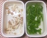 包丁・鍋いらず。春菊としめじのごま酢和え作り方4写真