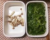 包丁・鍋いらず。春菊としめじのごま酢和え作り方5写真