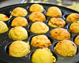 たこ焼きみたいな焼きそば　楊枝で焼きそば作り方4写真