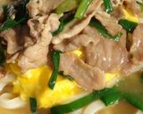 豚ニラ玉のあんかけうどん作り方6写真