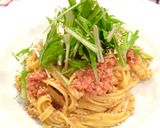 糖質制限パスタ！鮭の香りゴマオイルパスタ作り方5写真