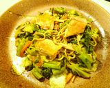 塩焼きそばリメイク☆鮭のバタポン作り方5写真