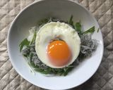 犬ごはん・初心者向1分で完了しらす温玉丼作り方4写真