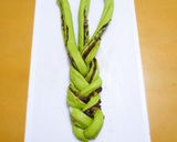 あん食パンHB生地粒あん抹茶三つ編みパン作り方15写真