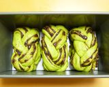 あん食パンHB生地粒あん抹茶三つ編みパン作り方19写真