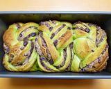 あん食パンHB生地粒あん抹茶三つ編みパン作り方22写真