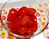 我が家のおやつ☆トマトのはちみつがけ作り方5写真
