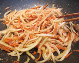節約　野菜の皮を使った簡単キンピラ作り方7写真