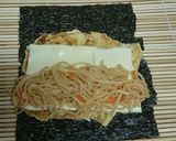 たらこ焼きそば海苔チーズロール作り方4写真