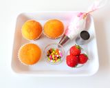 ピニャータカップケーキ作り方1写真