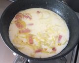 一人簡単ランチ☆カルボナーラうどん作り方3写真