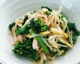 春☆菜の花と豆もやしのナムル作り方7写真
