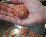春のお子ちゃま弁当用ふんわりミートボール作り方7写真