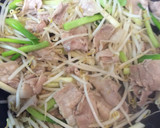 豚ばらとわけぎともやしの炒め物作り方4写真