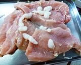 鶏胸肉のみそだれロール作り方1写真