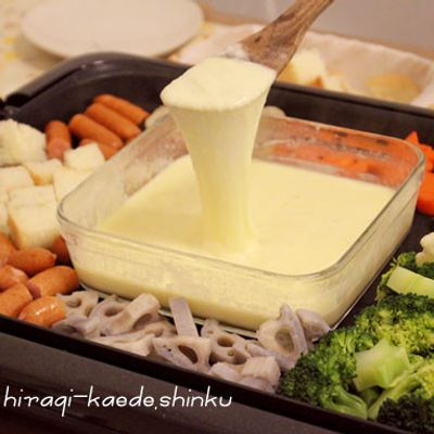 簡単♪ホットプレートdeチーズフォンデュ by ＊shinku