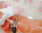 ささみと白ねぎのパリっと春巻き作り方1写真