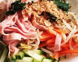もやしと葉野菜と鰹節のポン酢和え作り方3写真