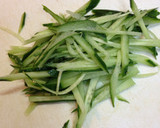 梅シソきゅうりと鶏ささみのさっぱりパスタ作り方1写真