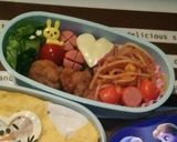 簡単オラフとハート模様のオムライス弁当☆作り方6写真