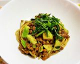 レンジでキャベツとスパムの中華麺パスタ作り方8写真