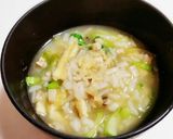 朝食に☆チンゲン菜とコーンの中華がゆ作り方11写真