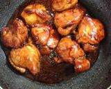 鶏もも肉の照り焼き、セリと煎り玉子のせ作り方5写真