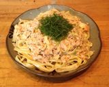 鮭のディルクリームソースパスタ作り方9写真
