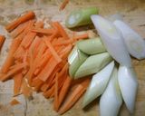簡単 鶏肉 ごぼう ワカメの 中華スープ作り方2写真