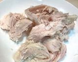 サラダチキンとフライドオニオンの親子丼作り方1写真