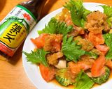 鶏肉と彩り野菜の炒め！おろしポンズかけ作り方9写真
