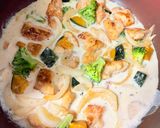 鶏むね肉のカリ旨マヨ・クリーム煮作り方5写真