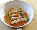 ほろ苦さがあう～！ 山ウドの豚バラ肉巻き作り方3写真