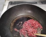 牛ミンチと野菜のトマト煮込みスパゲッティ作り方3写真