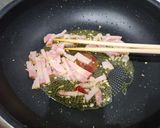 春キャベツとベーコン🥓のペペロンチーノ作り方5写真