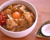 蕎麦屋さんのカレー丼作り方16写真