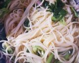春☆あぶら菜とベーコンのペペロンチーノ。作り方7写真