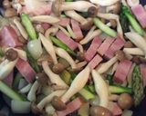 ベーコンとアスパラのスープパスタ作り方6写真