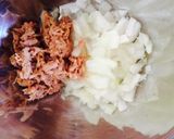 新玉葱とツナのキッシュ風まるごとパプリカ作り方3写真